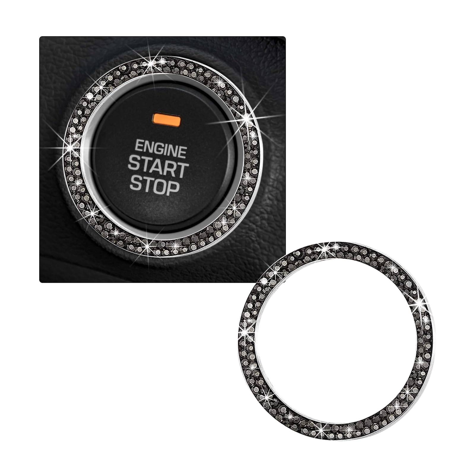 Rhinestone Car Engine Start Ring Decals
