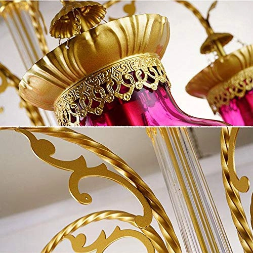 E27 Bohemian Glass Chandelier - Green glass 5