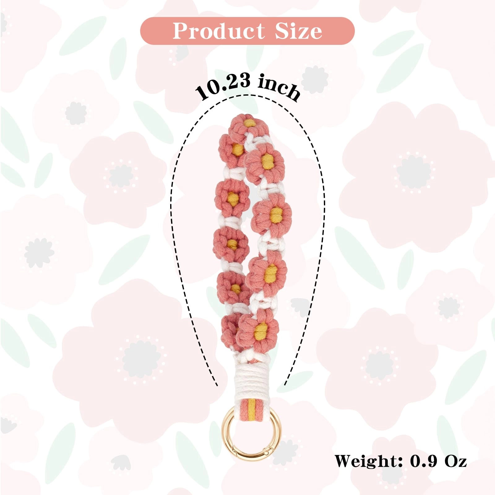 Boho Macrame Keychain - Car