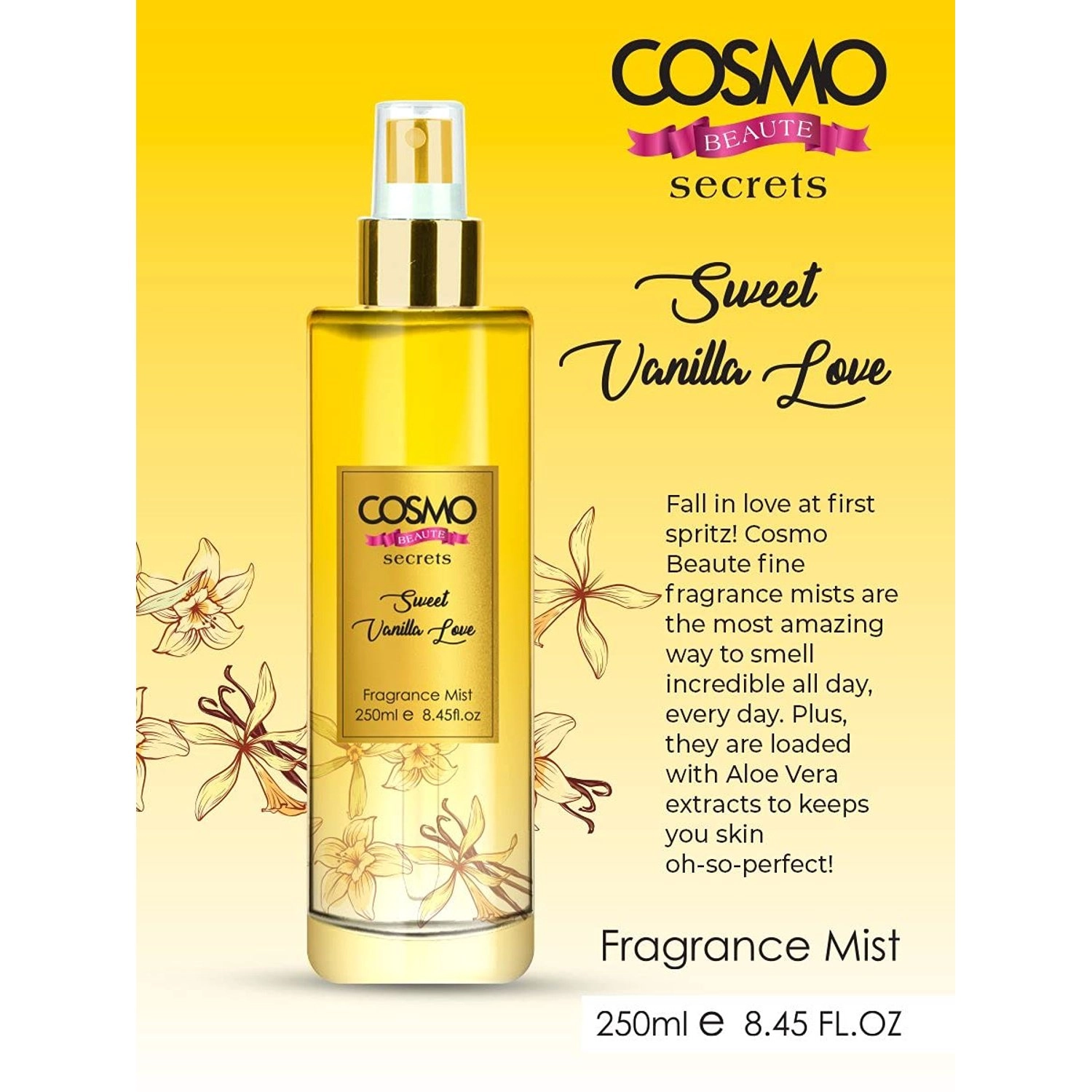 Sweet Vanilla Love Fine Fragrance Body Mist - 250ml Vanilla