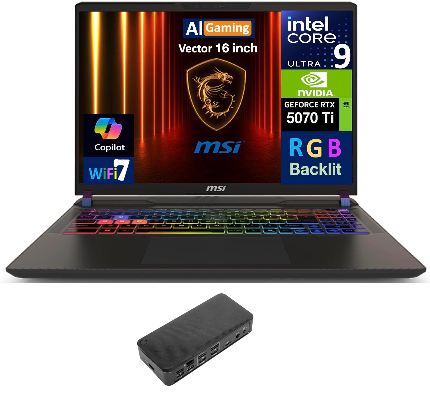 MSI Vector - 16'' Ultra 9-275HX 32GB DDR5 16TB SSD + DV4K - 6X3S6U3