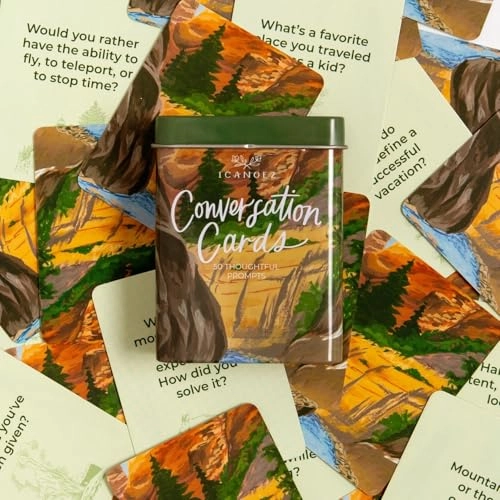 Conversation Cards - 50 Prompts Metal Tin