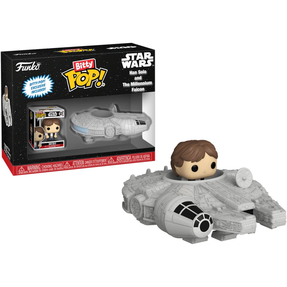 FUNKO TOYS Han Solo - Star Wars - Bitty Pop Rides Vinyl Figure Millennium Falcon (FU83623)