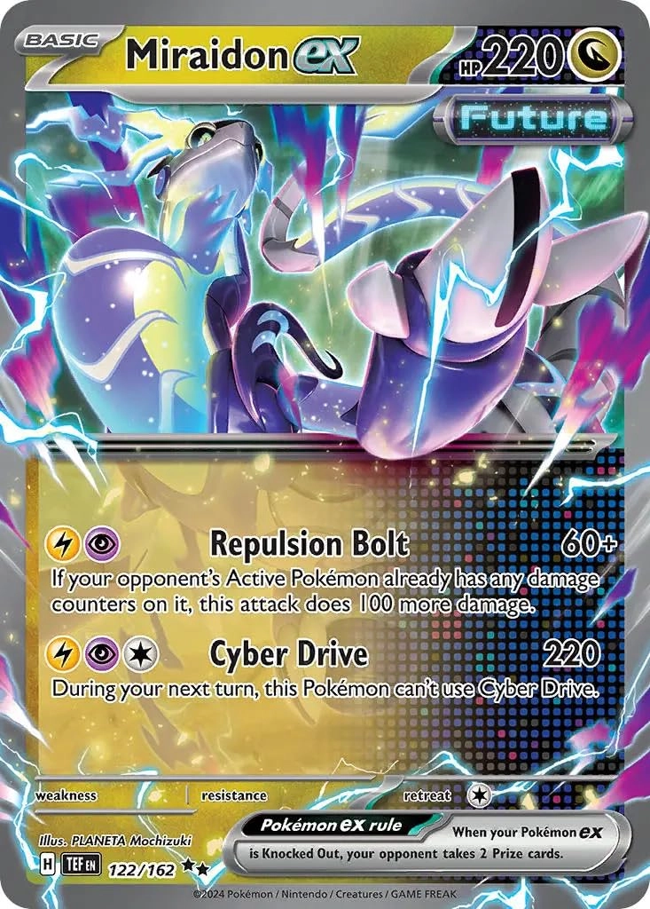 Pokémon Miraidon ex 122/162 - English - 1pcs SV Temporal Forces + Toploader