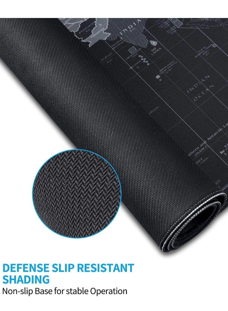 World Map Cloth Gaming Mouse Pad - 60x30 cm