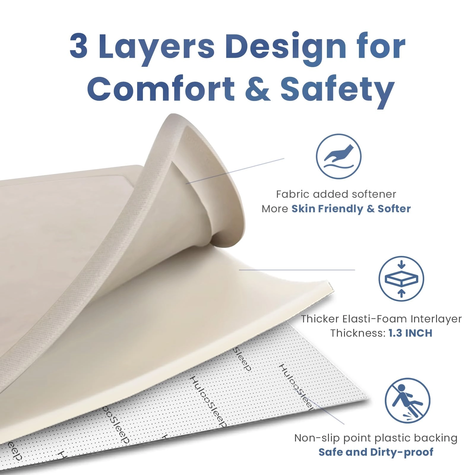 Baby Activity Play Mat - 79"x118" 1.3" Thick Cream