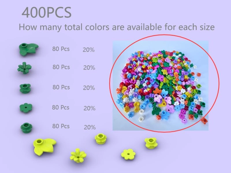 Classic Building Plant flowers - Robot 400 Pcs