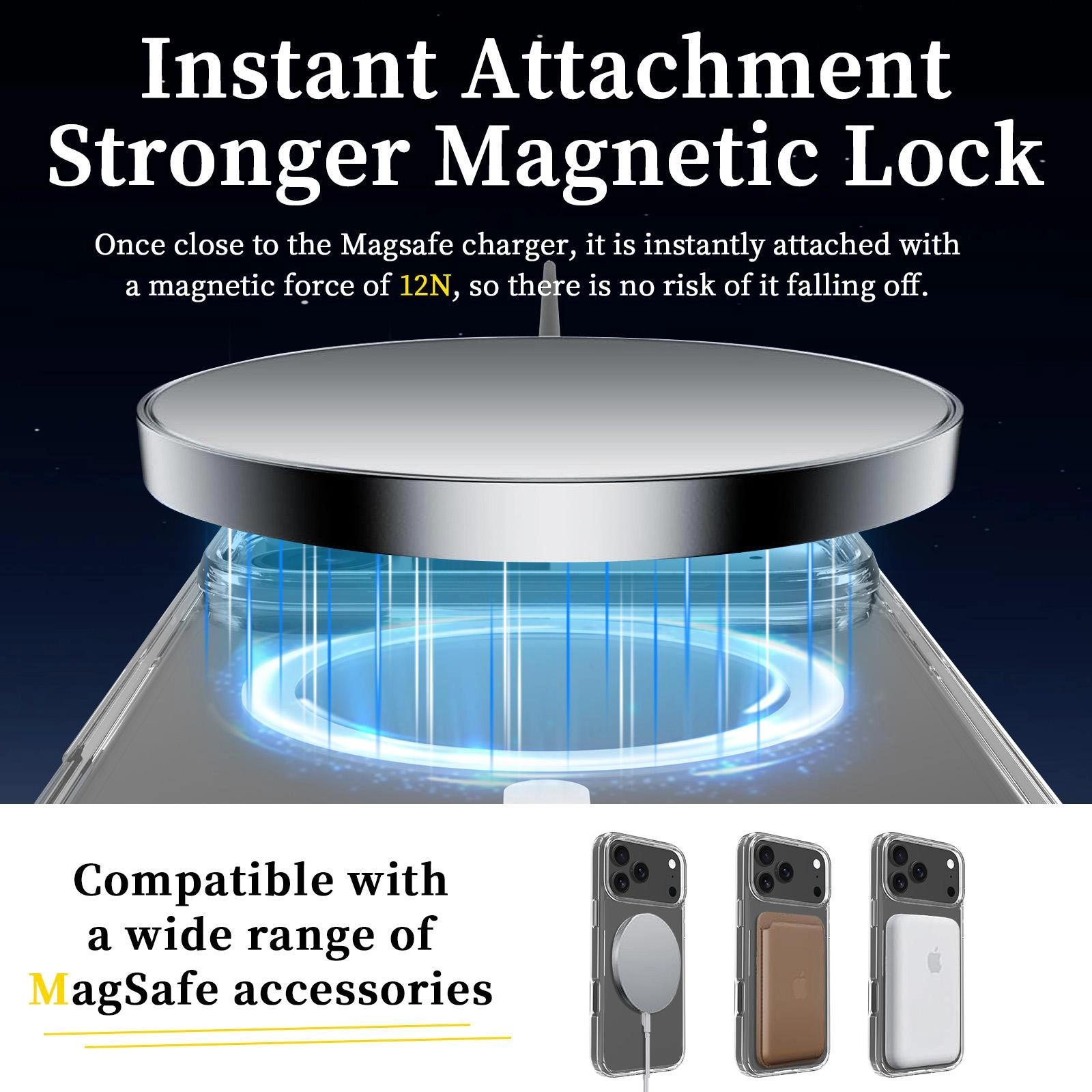 TR-CC1002 Hard Shell Clear Bumper Case for iPhone 17 Pro