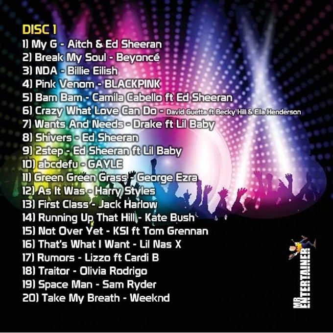 KARAOKE CHART HITS - 2022 CDG DISC PACK