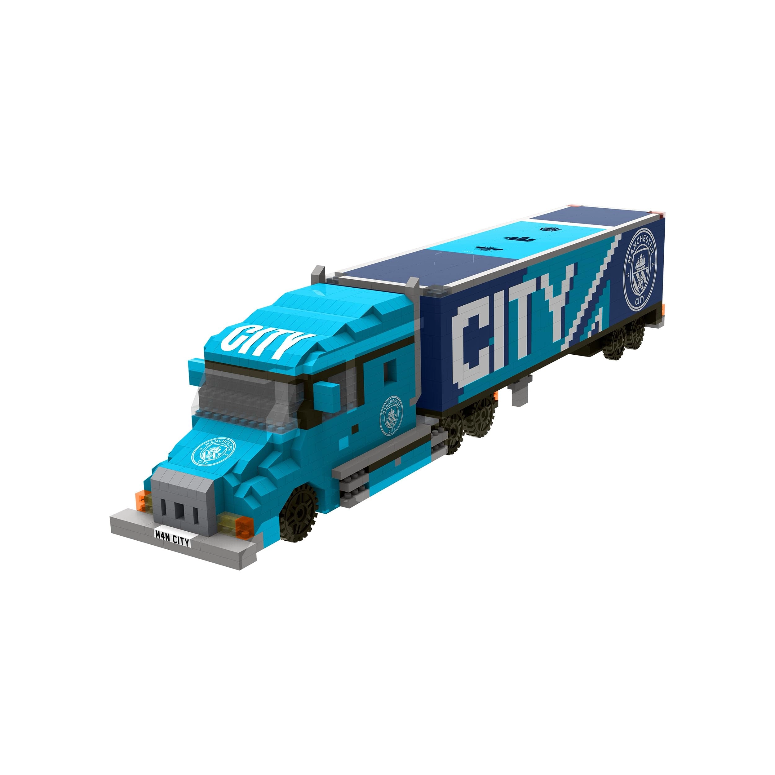 FOCO BRXLZ Bricks 3D Football Truck Construction Kit - Manchester City FC 1480 pcs