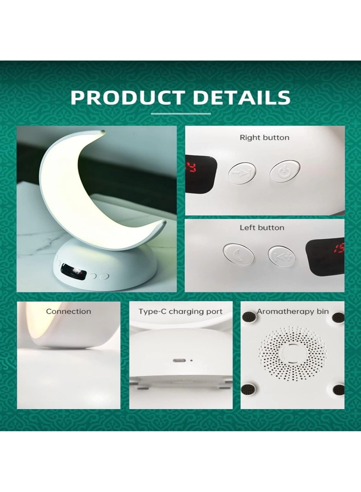 QB303 - Touch Lamp Azan Clock