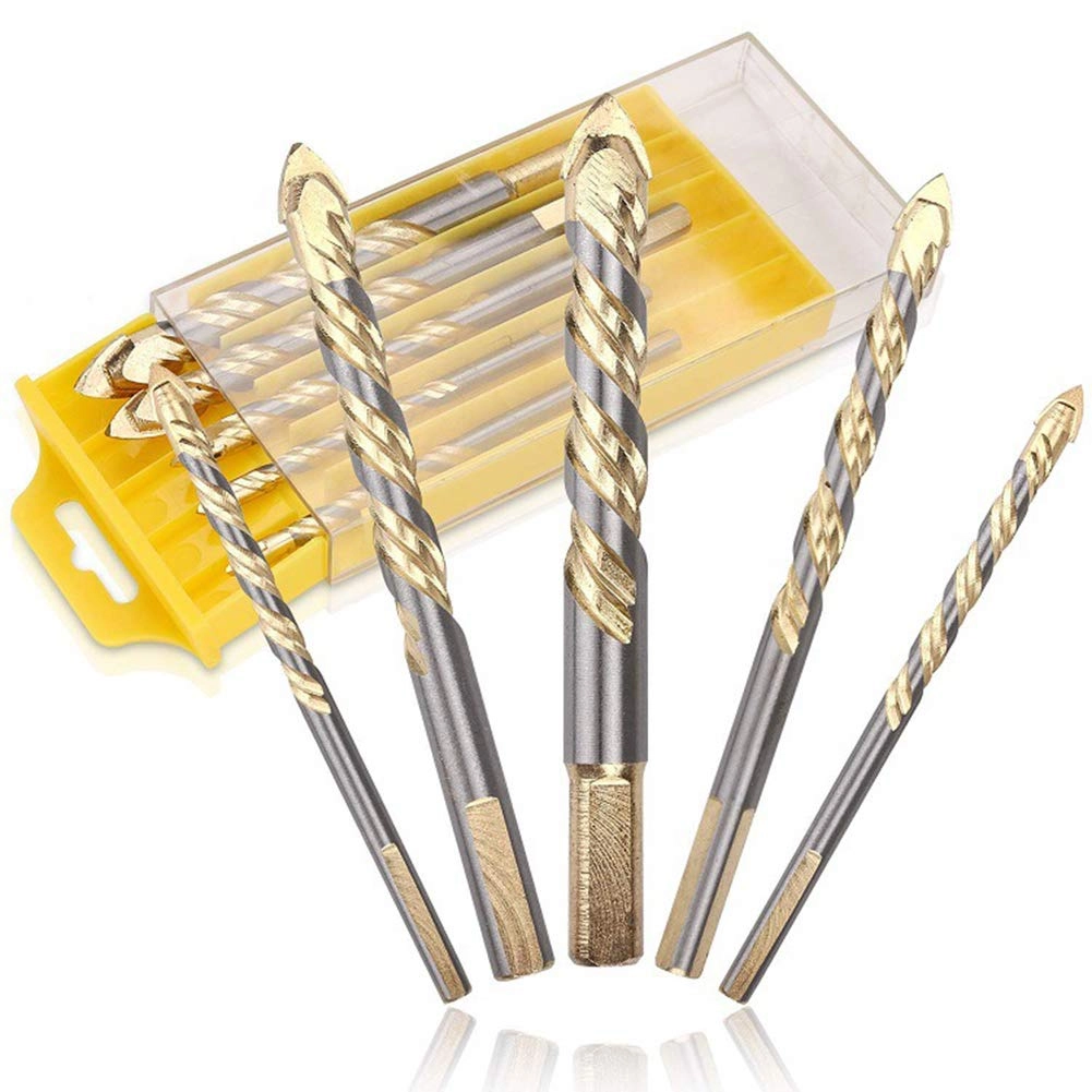 woobles Dry Diamond Drill Bits - Diamond 5 PCs 1/4, 5/16, 3/8, 1/2 inch