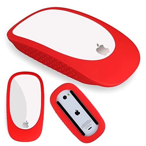 Silicone Protector for Apple Magic Mouse - Red Soft Anti-Slip