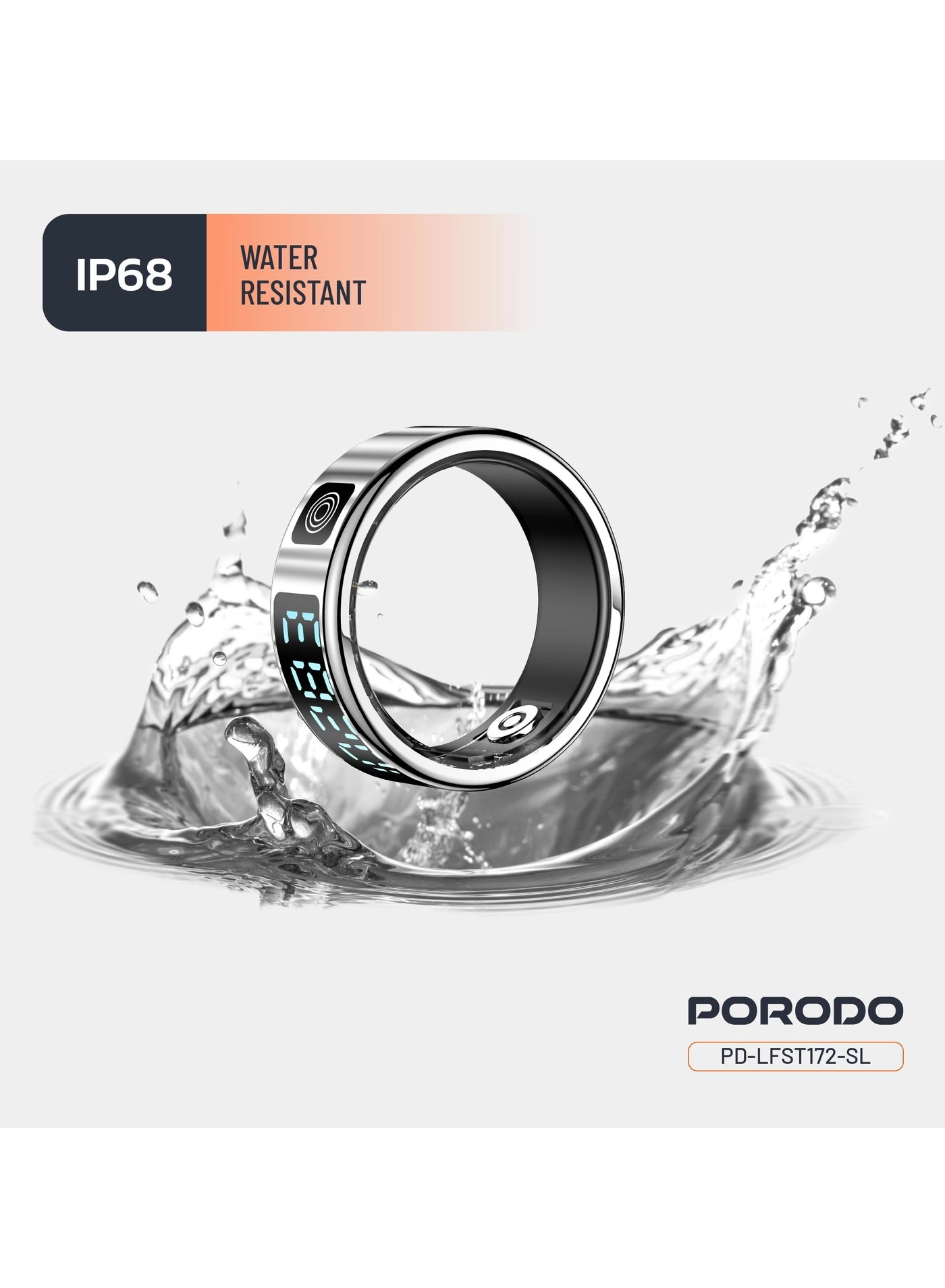 FitSync Smart Ring - Ring Size 7 (17.3mm) IP68 Water Resistant 16mAh