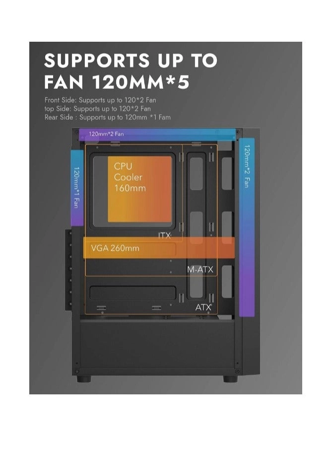 DB330M - Tempered Glass Side Panel Mid Tower