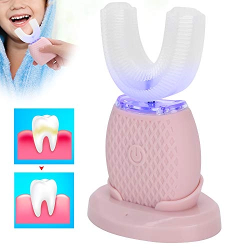UShaped Head Electric Toothbrush - 360 Degree Pink Pig