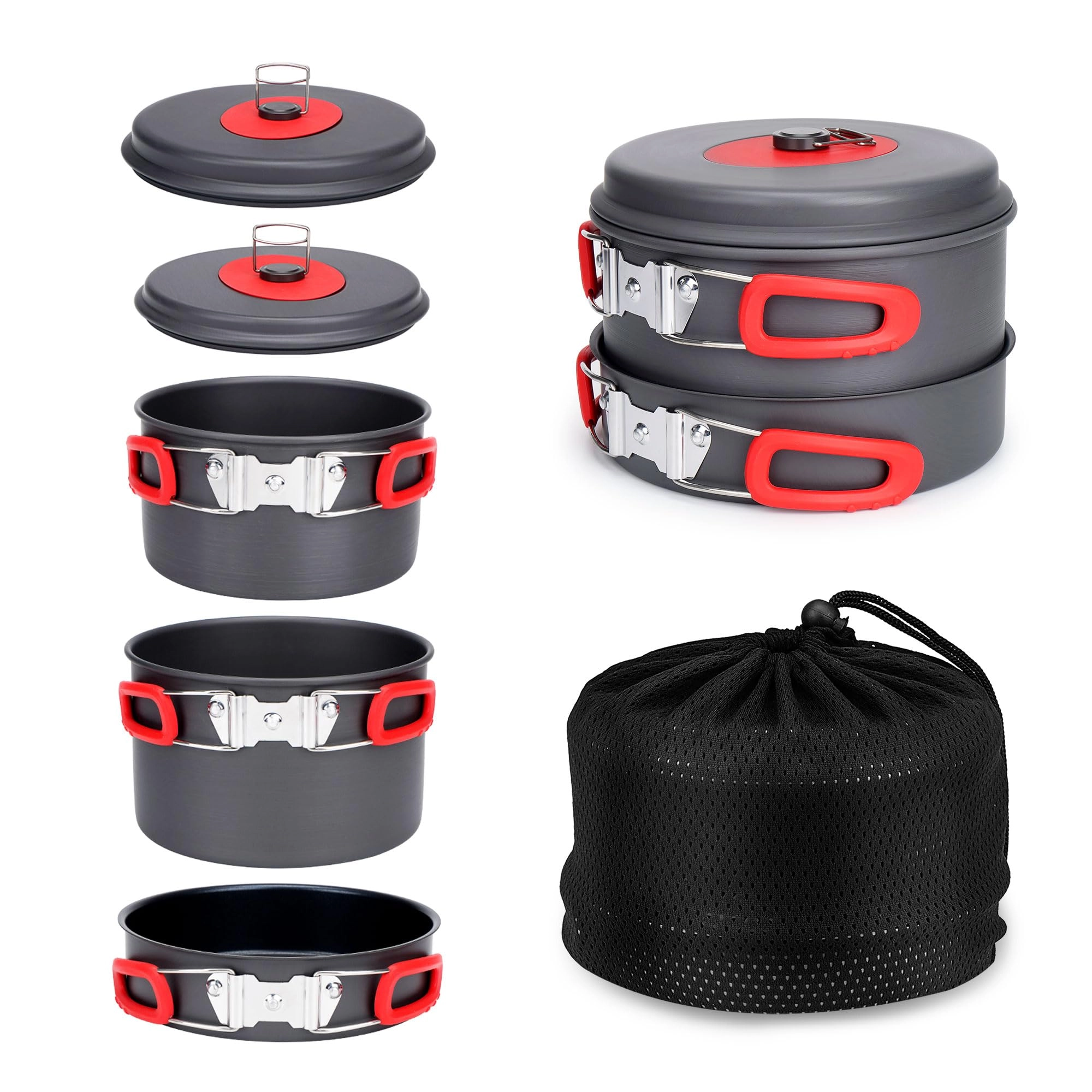 Camping Cookware Set - 3 3.5L 2.2L