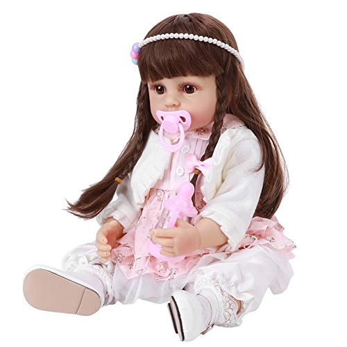 Simulation Baby Doll - 55cm brown hair Ages 12 months+