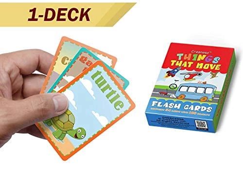 Things That Move Flash Cards - Kid 54 pieces