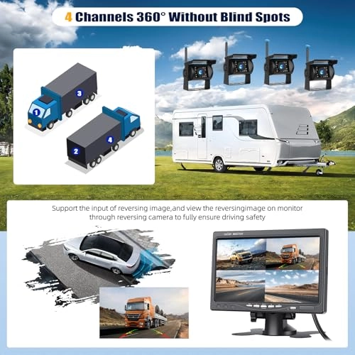 Wireless RV Backup Camera System - Night Vision Wireless 1080P