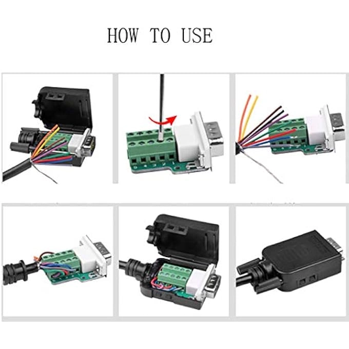 DB9 Serial to Terminal Male Connector