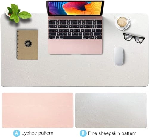 Large Faux Leather Gaming Mouse Pad - 80x40 cm