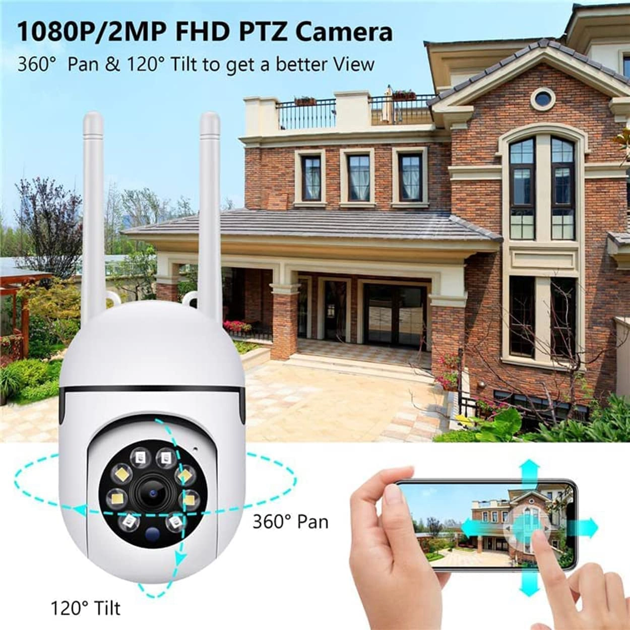 360 IP Camera - 64GB 1080p Night Vision