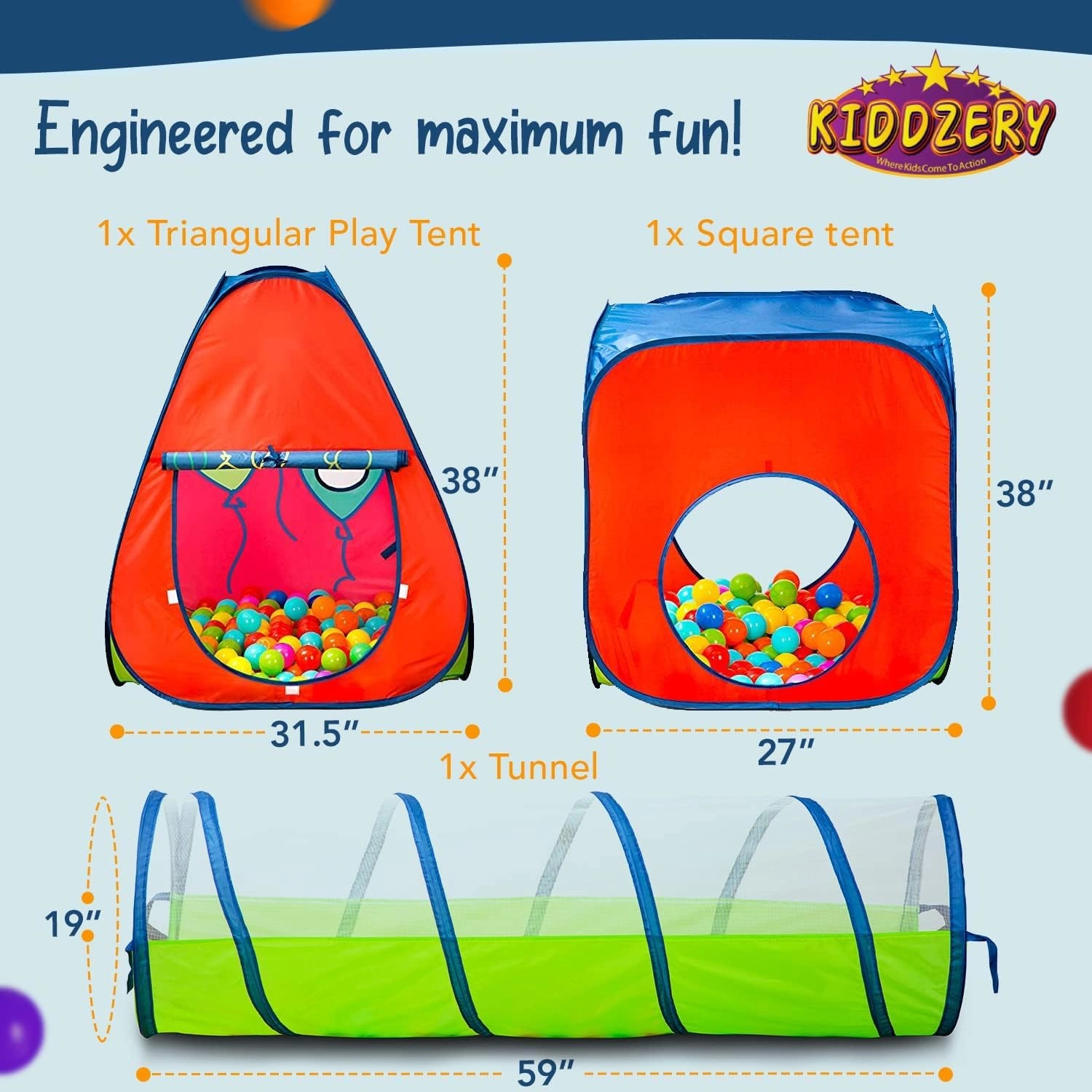 Tunnel and Ball Pit Play Tent