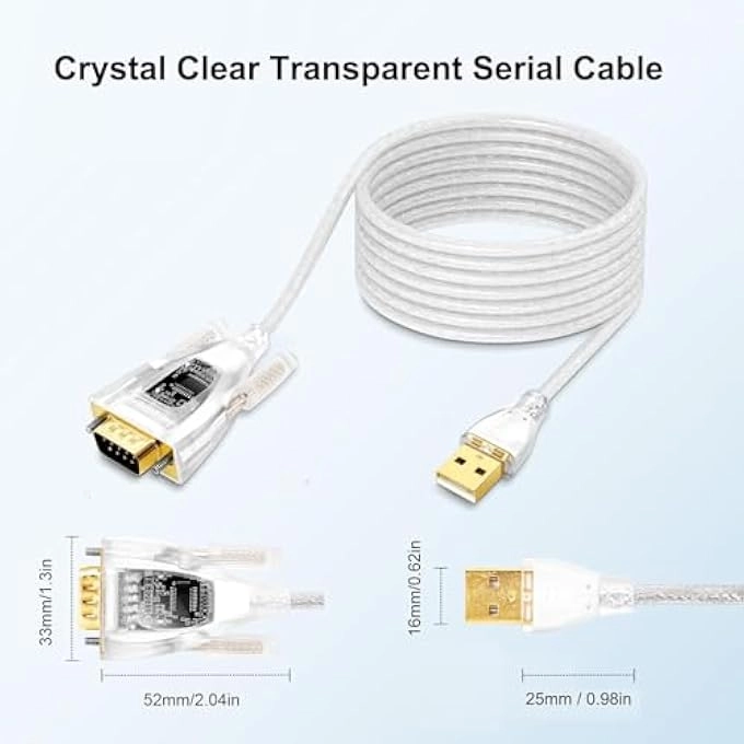 USB to serial adapter - Type A USB DB9