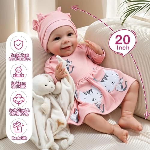 Reborn Baby Doll - 20 Inch Vinyl Gift Set