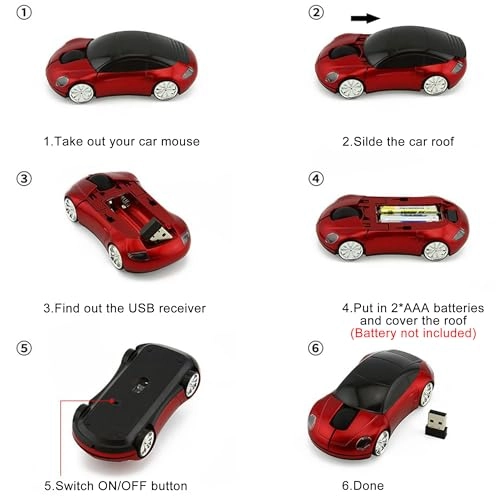 Mini Ergonomic Sport Car Mouse - Wireless
