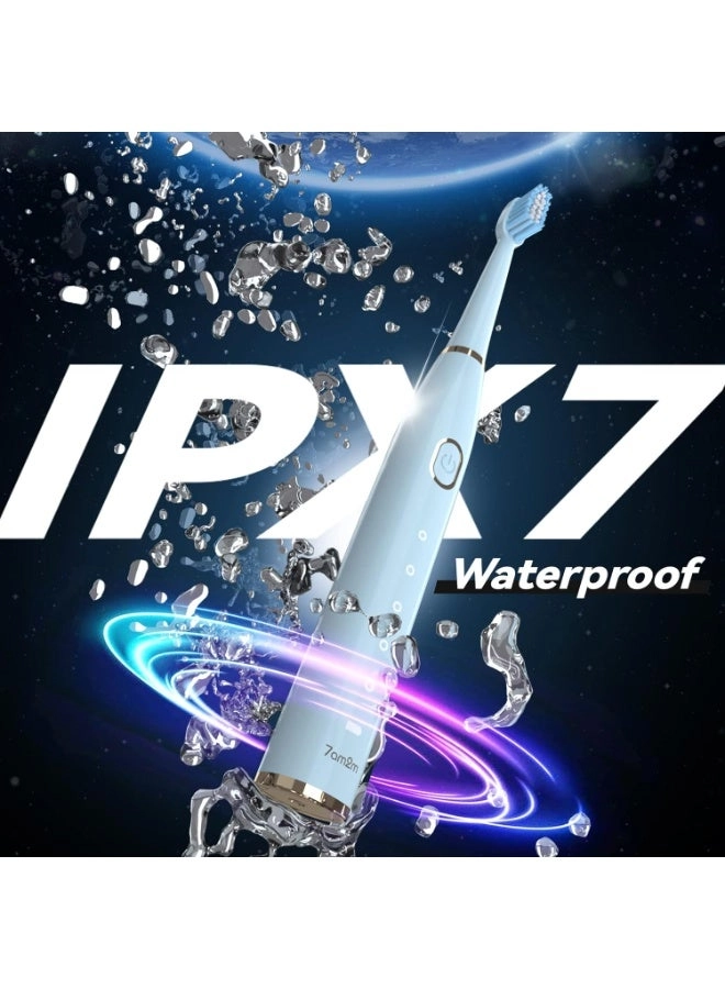 Sonic Electric Toothbrush - 8 Heads 5 Modes Midnight Black