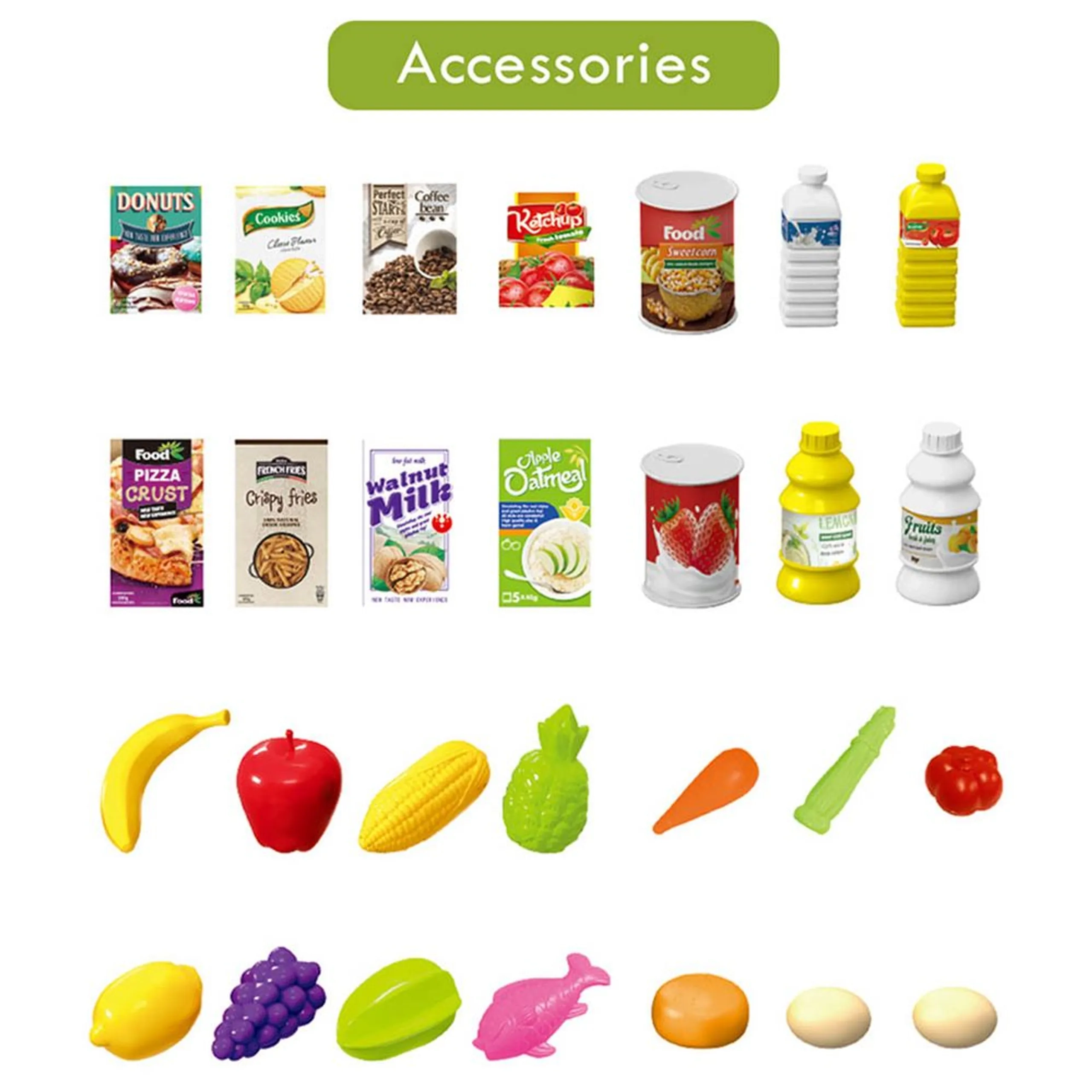Eazy Kids Role Play Market Shopping Cart - 56 pcs (SAB-LS_DIYSC_BU)