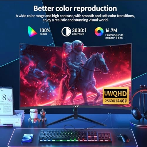 Curved Gaming Monitor - LX32ZB 31.5 Inches 2560 x 1440