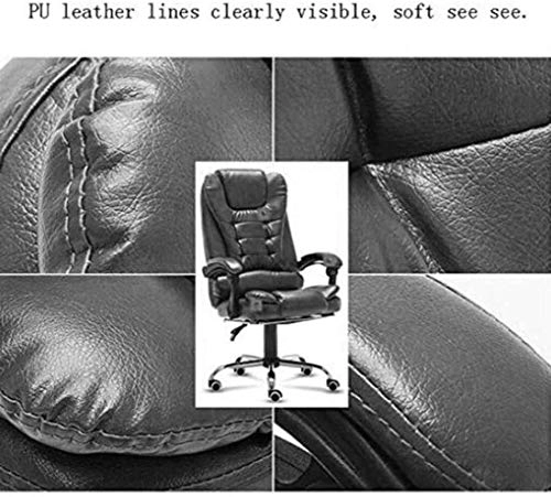 Desk Chair - PU Leather Brown High Back