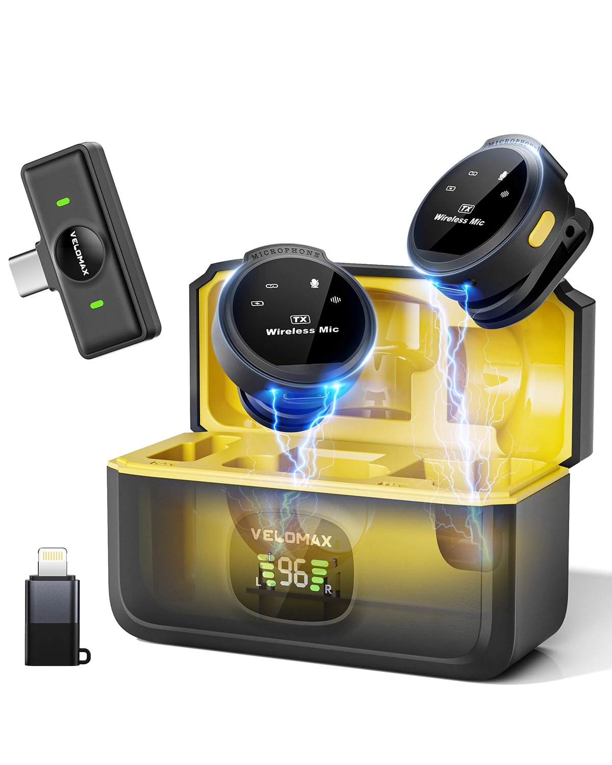 3 in 1 Lightning+USB+3.5mm-Mini-Jack+Wireless Microphone
