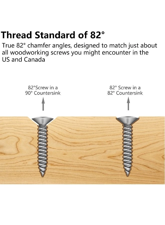Countersink Drill Bit Set - Hss 5 Piece 3/8"