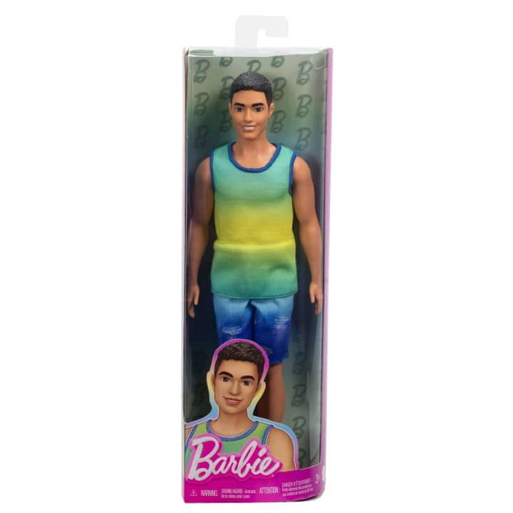 Fashionistas Ken Doll #236 - Black Hair Blue and Green Ombre Tank