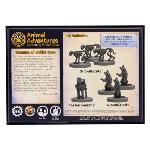 Animal Adventures: Secrets of Gullet Cove - Enemies of Gullet Cove - RPG Villain Miniatures Ready to Paint 5e Compatible