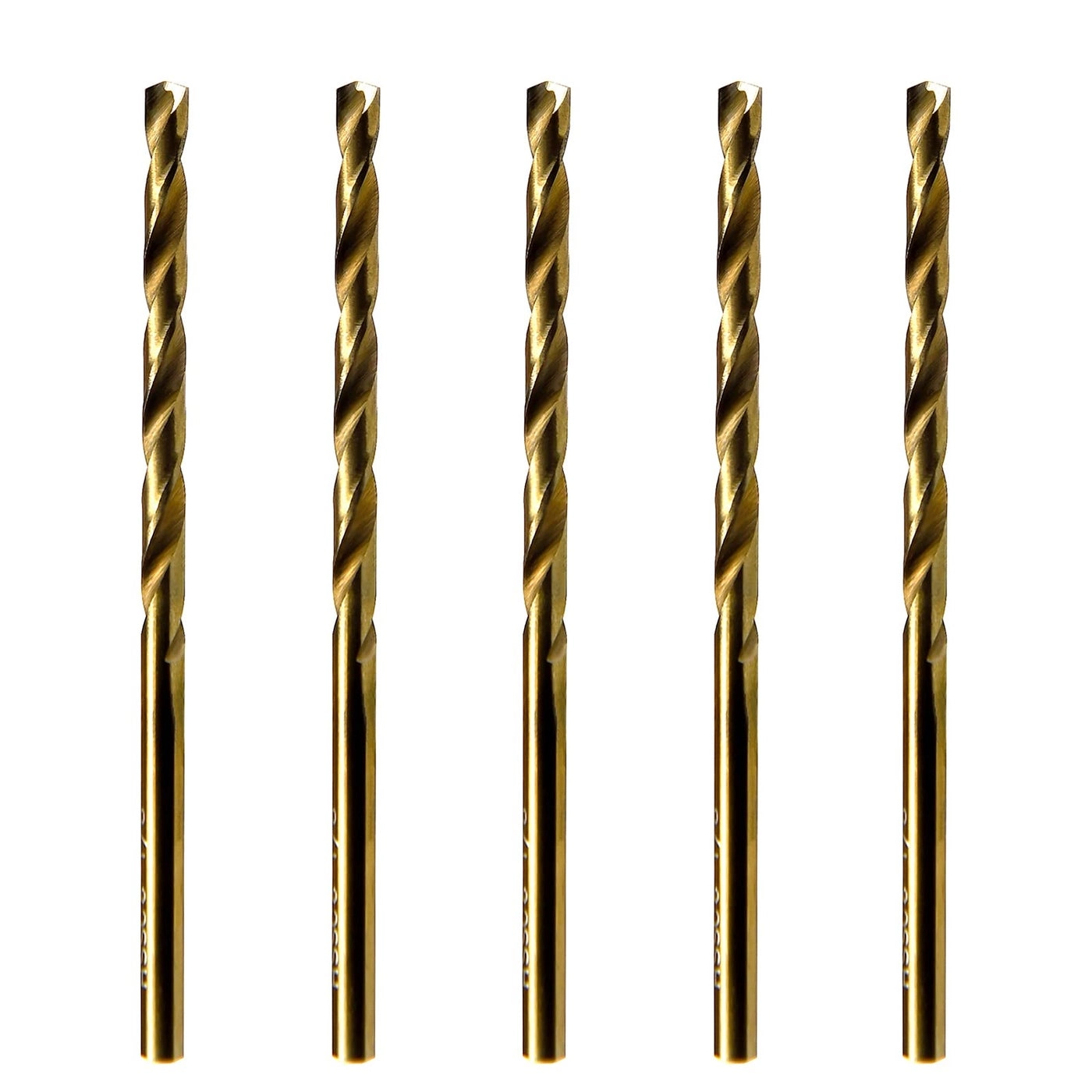 MaxTool Jobber Length Drills - HSS M35 Cobalt 5pcs Dia 0.1495"