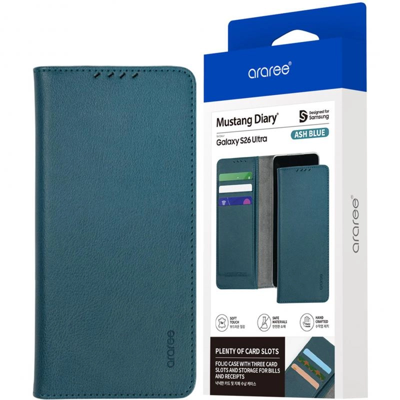 araree Mustang Diary - Vegan Leather Flip Cover Mobile Case