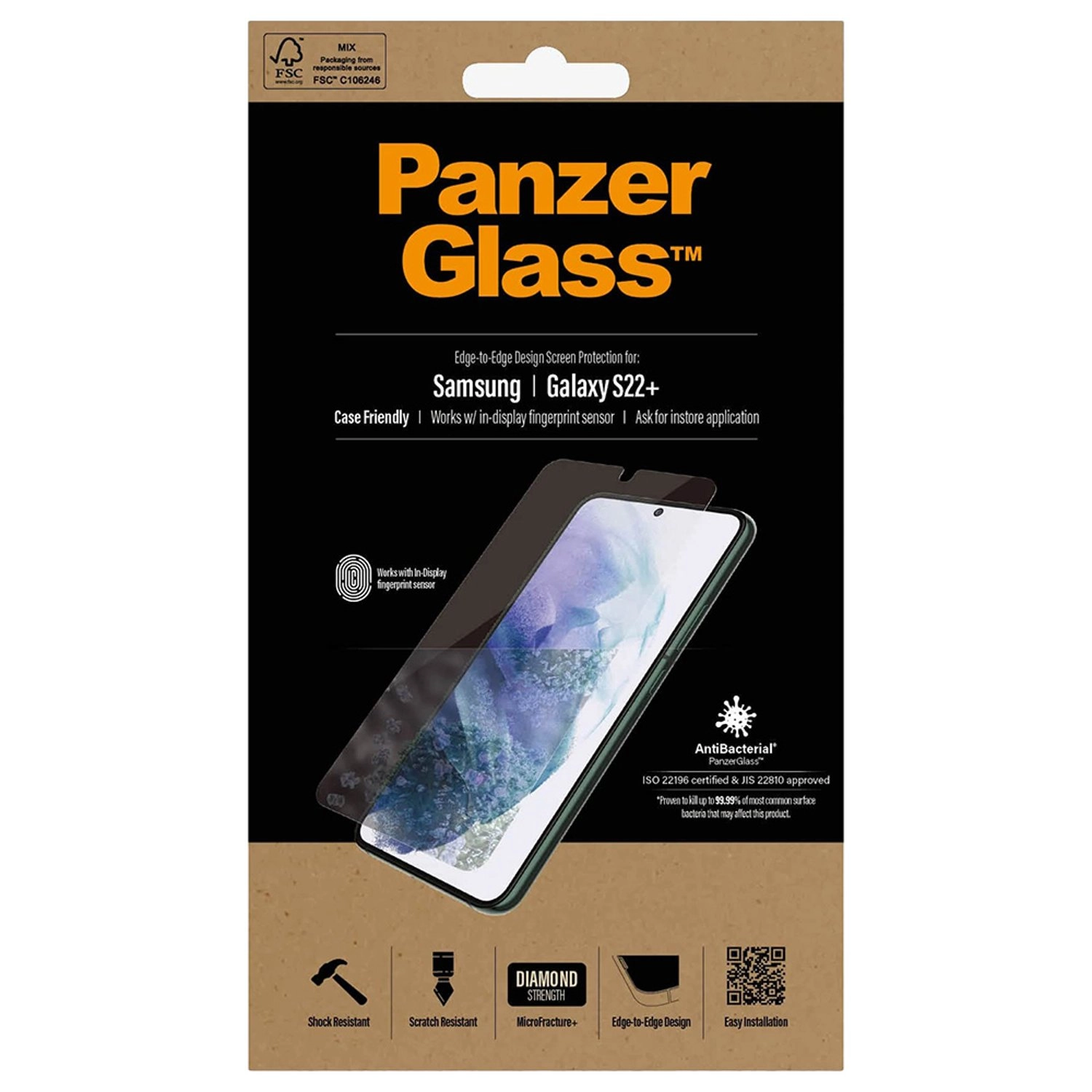 Clear Tempered Glass Screen Protector for Samsung Galaxy S22+