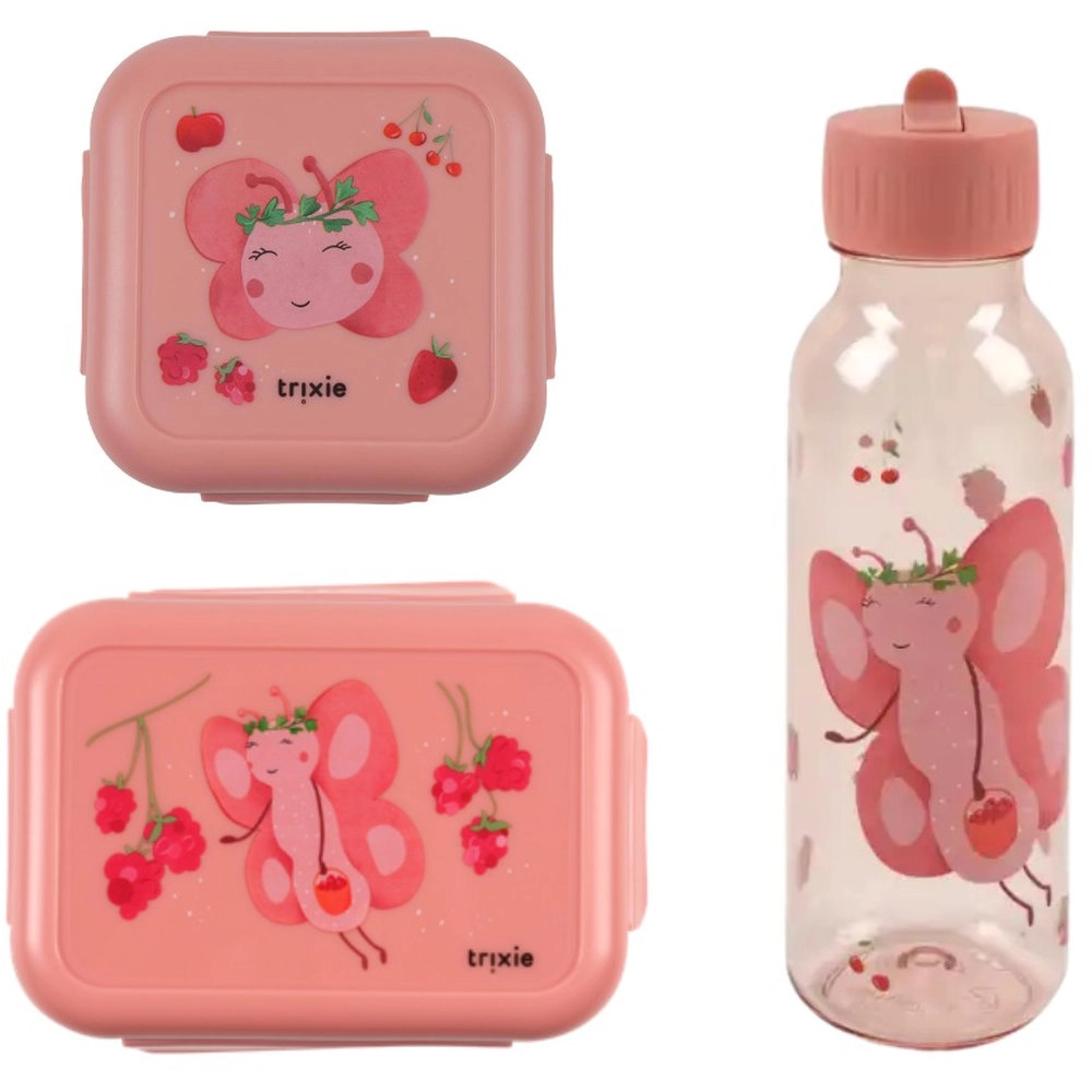 TRIXIE Lunch Box - Mrs. Butterfly + Snack Box + Tritan Bottle - 500ml