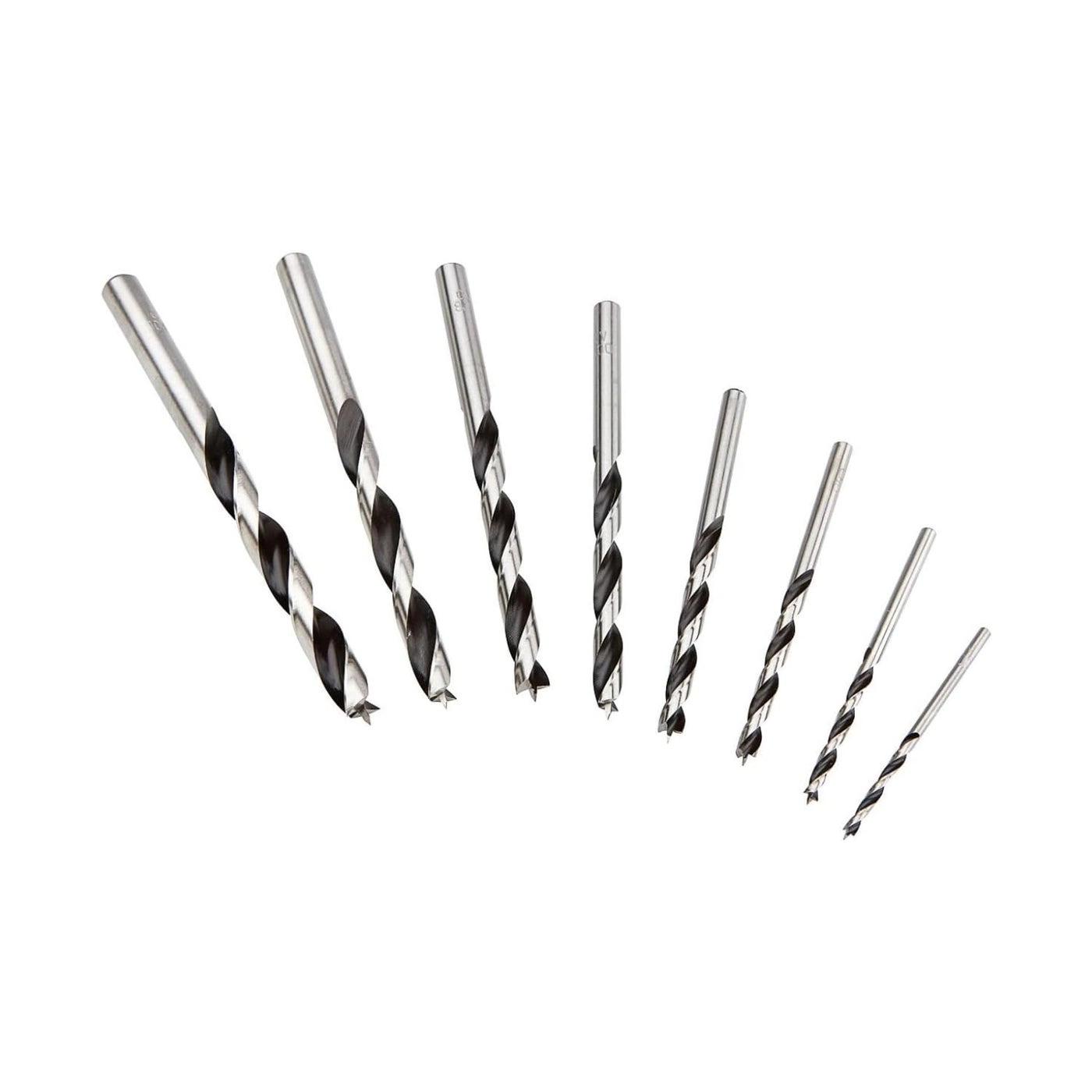 Brad Point Drill Bit Set - Chrome Vanadium 8Piece 3mm to 10mm