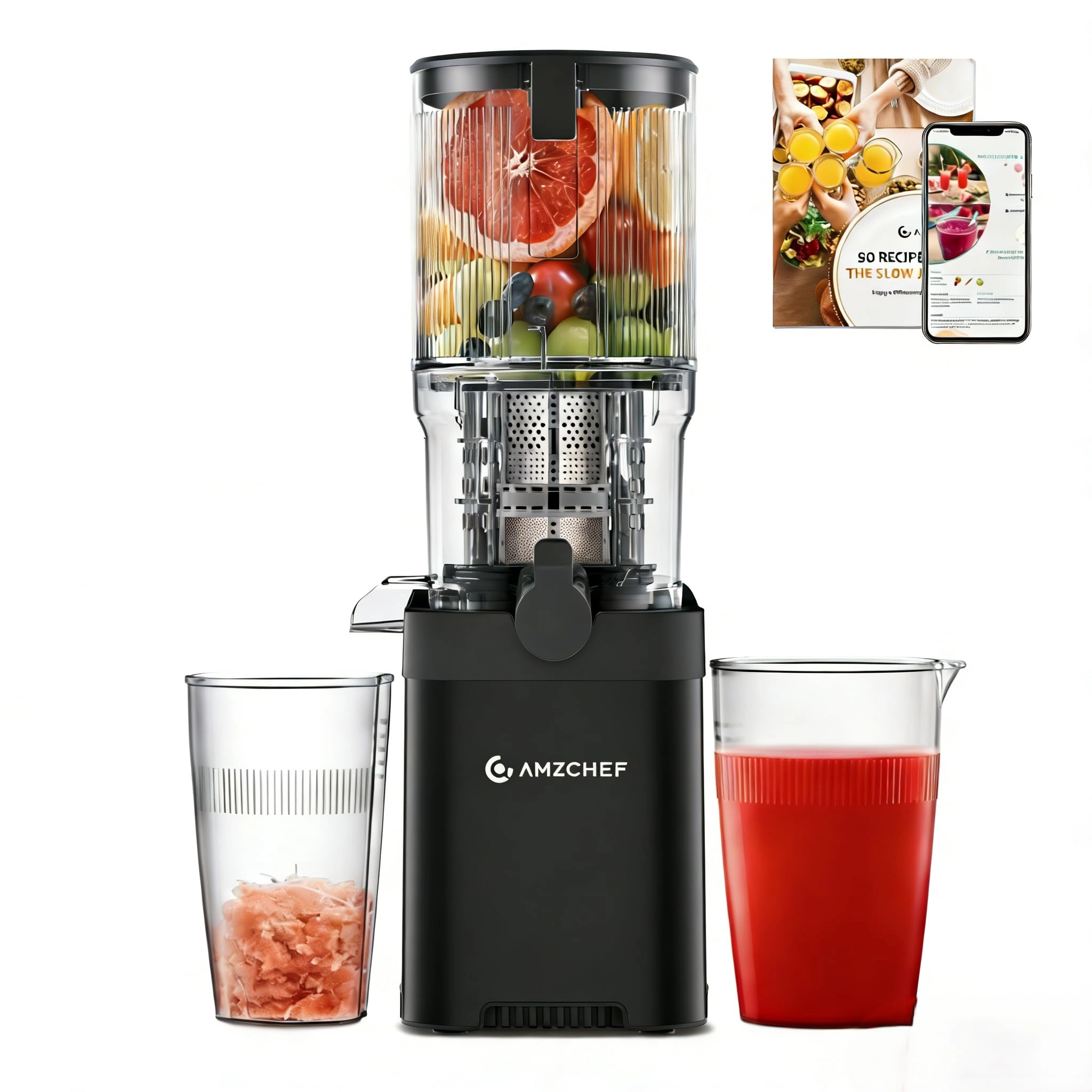 Amzchef Whole Fruit Juicer - 200W 80ml