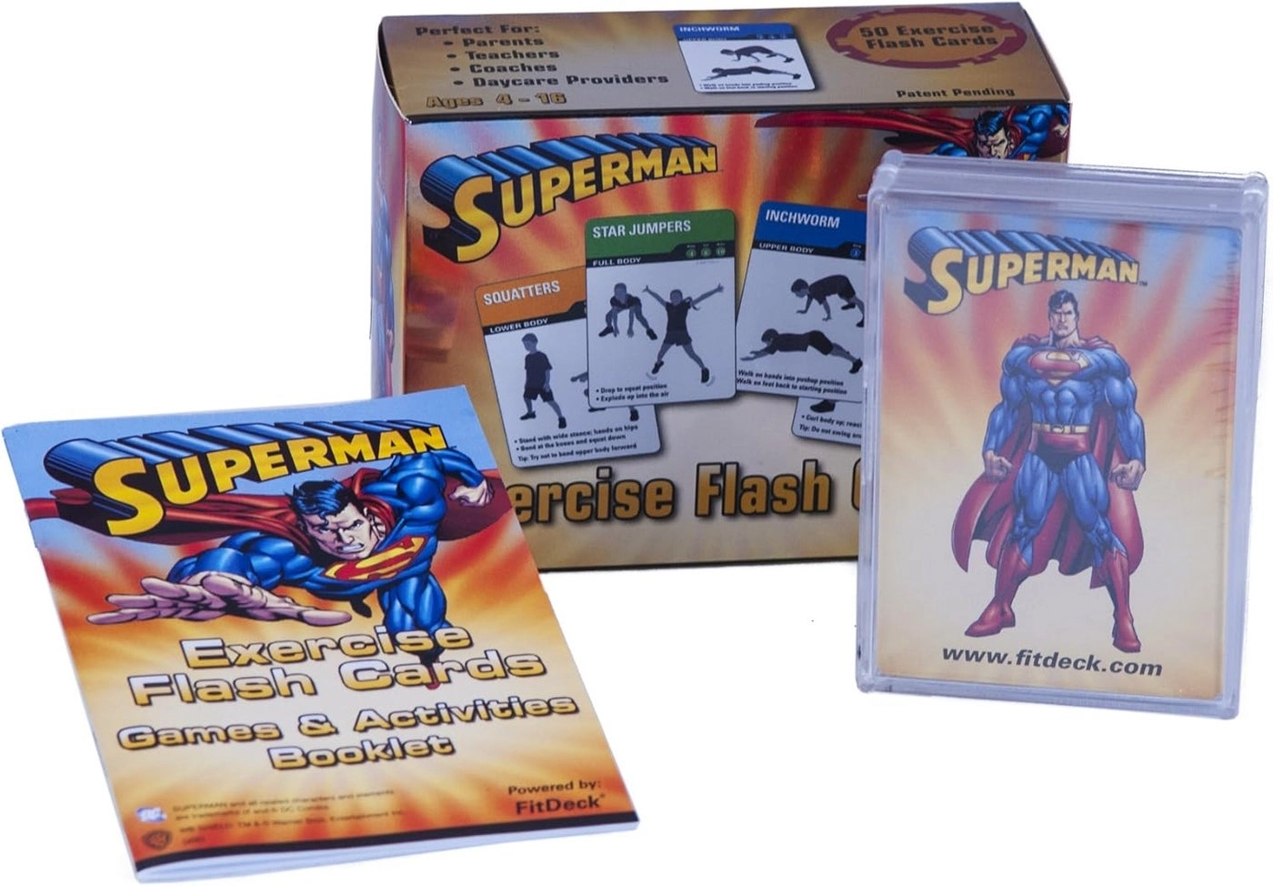 FitDeck Superman Exercise Flash Cards - 4 years+