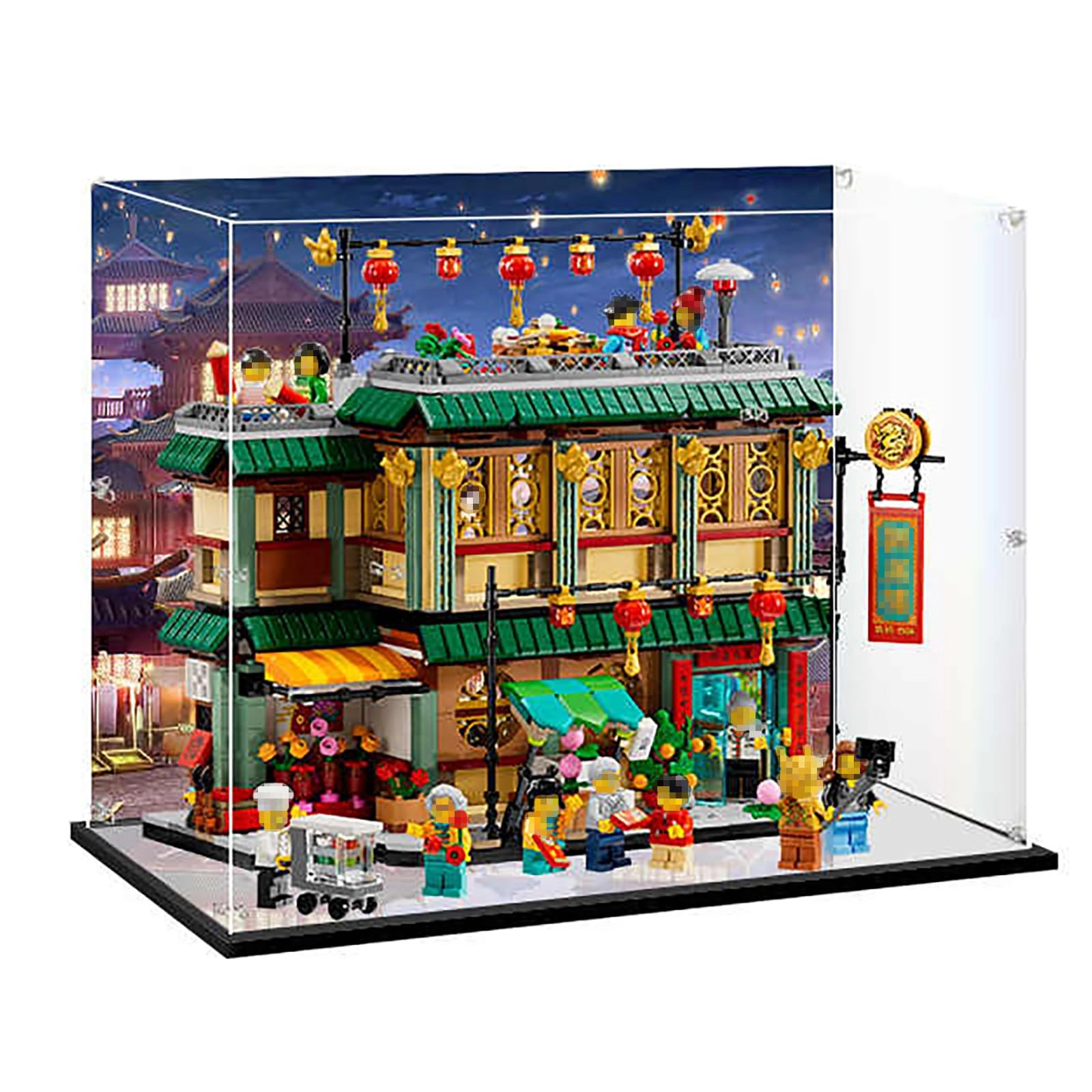 Transparent Acrylic Display Case for 80113 Spring Festival Lemanlou, Egypt - 35 x 20 x 30 cm 3 mm