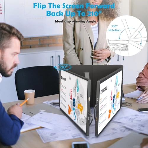 Triple Laptop Monitor Extender - 1920 x 1200 Pixels 14 Inches