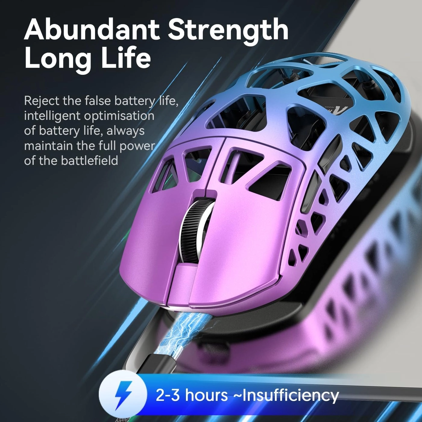 R3 Superlight 46g Magnesium Alloy Gaming Mouse - 2.4Ghz Bluetooth USB