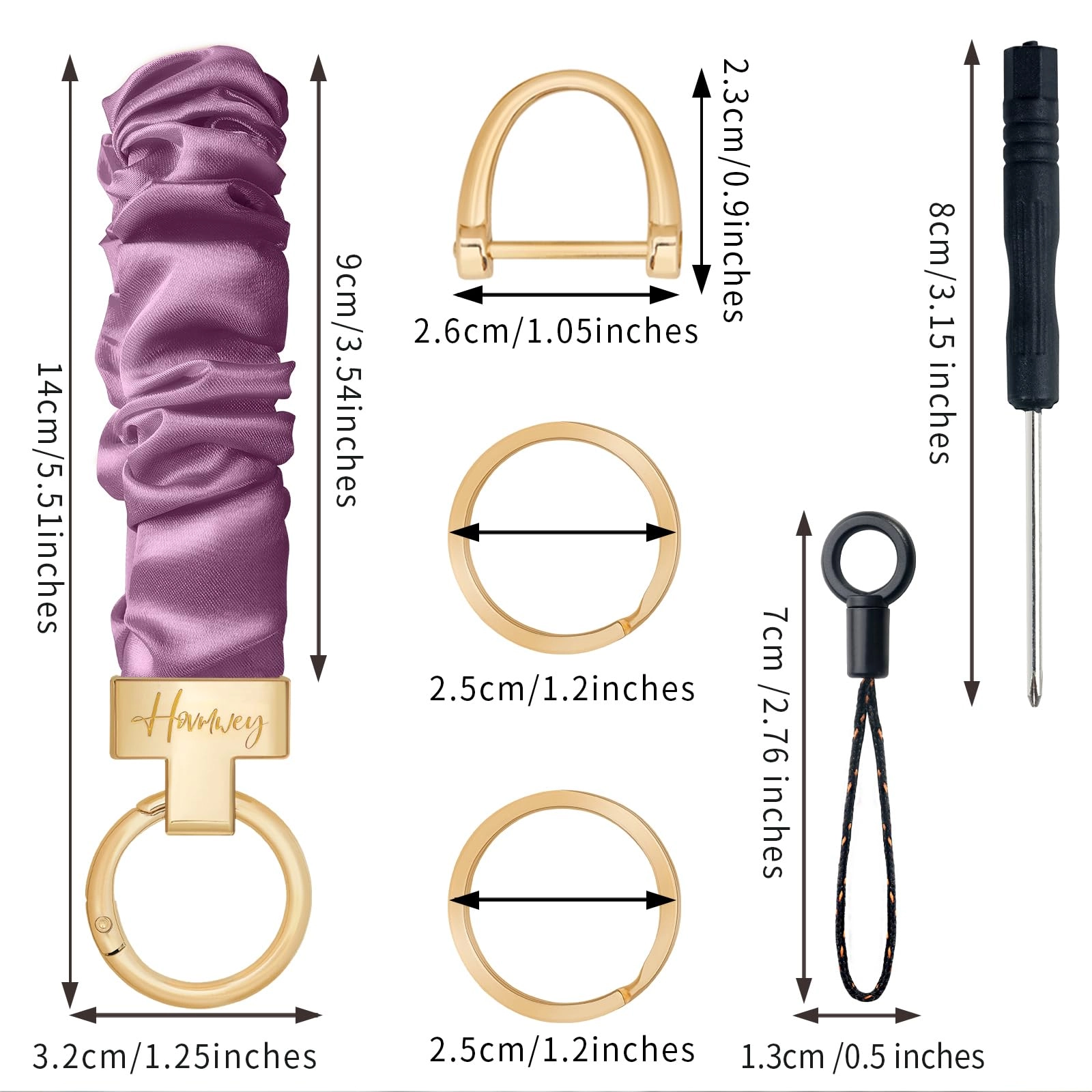 Stretchy Scrunchie Keychain Wristlet - Fun